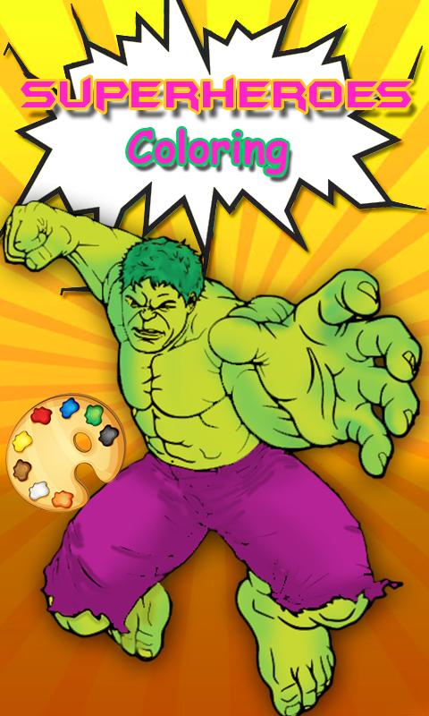 hulk coloring pages superheroes coloring book for android