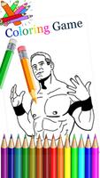 Coloring Page WWE постер