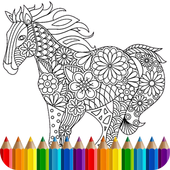 Coloring Book: Animal Mandala icon Coloring Book: Animal Mandala icon