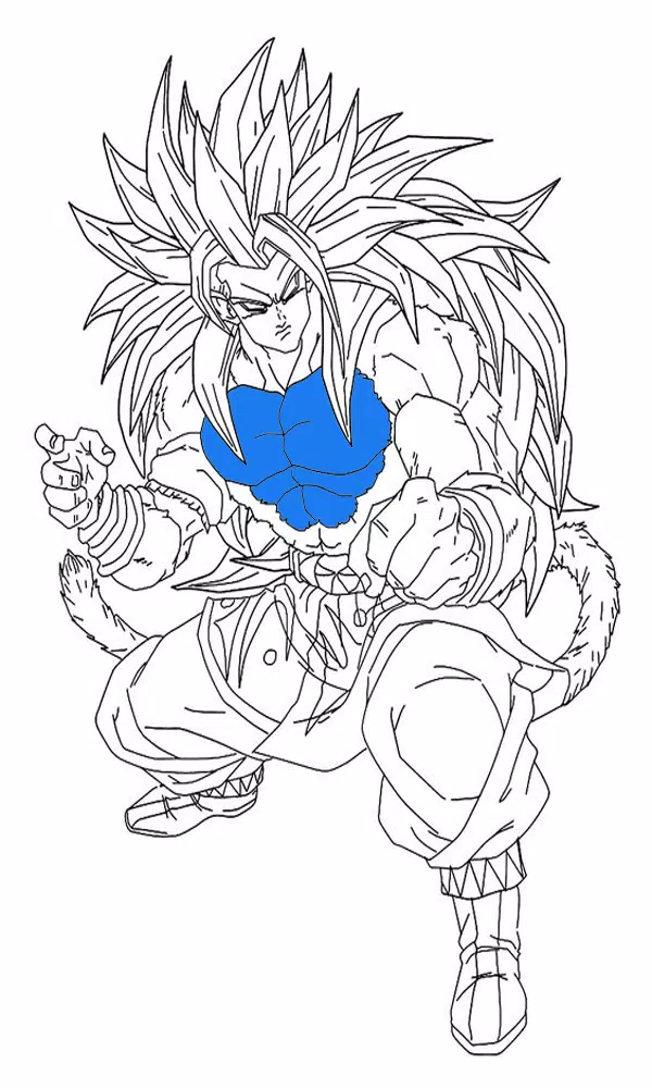 Goku Super Saiyan 5 Coloring Pages