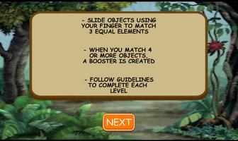 Match 3 Jungle Gems captura de pantalla 1