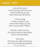 Yellow MP3MusicLyrics Coldplay capture d'écran 2