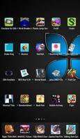 Dark Theme 3D Ilauncher Blue Wallpaper Touch Watch capture d'écran 1