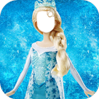 Photo Sticker Ice Queen Dress آئیکن