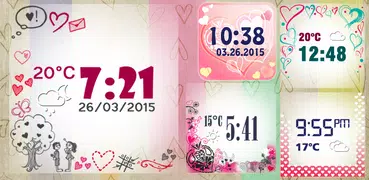 Amor Clima Widget Reloj