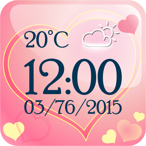 Amor Clima Widget Relógio