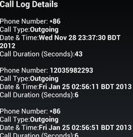 Call History captura de pantalla 1