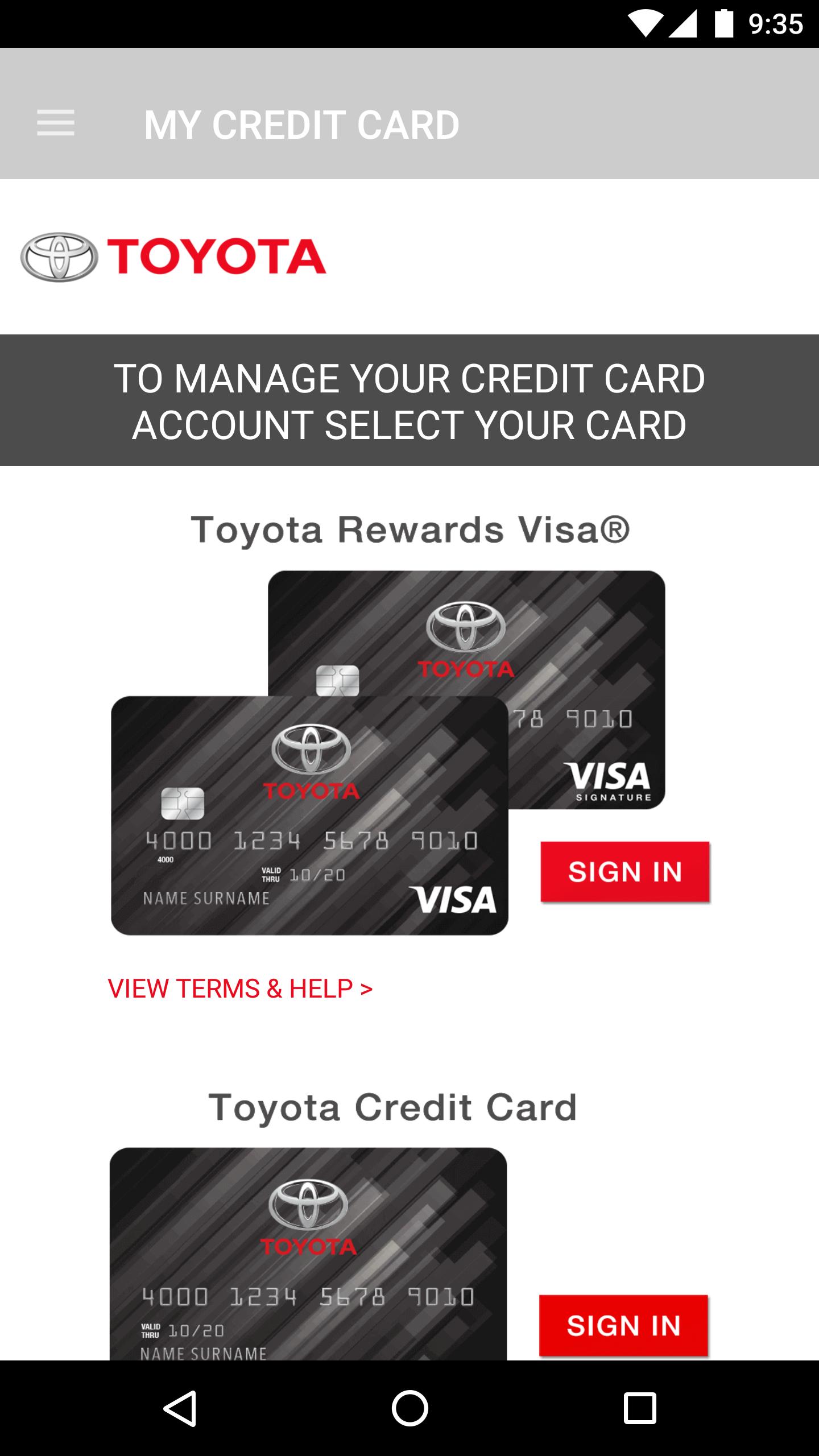 Toyota Card for Android - APK Download Toyota Card for Android - APK Download