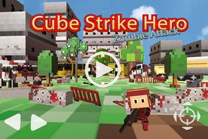 Cube Grève Hero: Zombie Attack Affiche