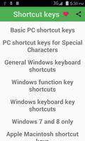 Poster Computer keyboard shortcutkeys