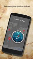 Compass on GPS Maps poster