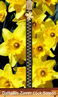Daffodils Zipper Lock Screen Affiche