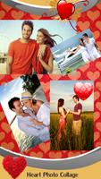Heart Photo Collage Affiche