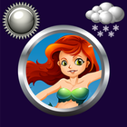 Mermaid Weather Clock Widget icône