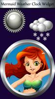 Mermaid Weather Clock Widget Affiche
