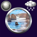 Reloj del mar y widget del tie