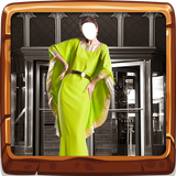 Women Long Dress Photo Camera icon