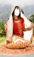 インドの花嫁の写真エディタ ポスター