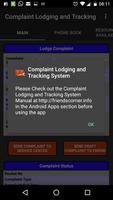 Complaint Lodging and Tracking 海報