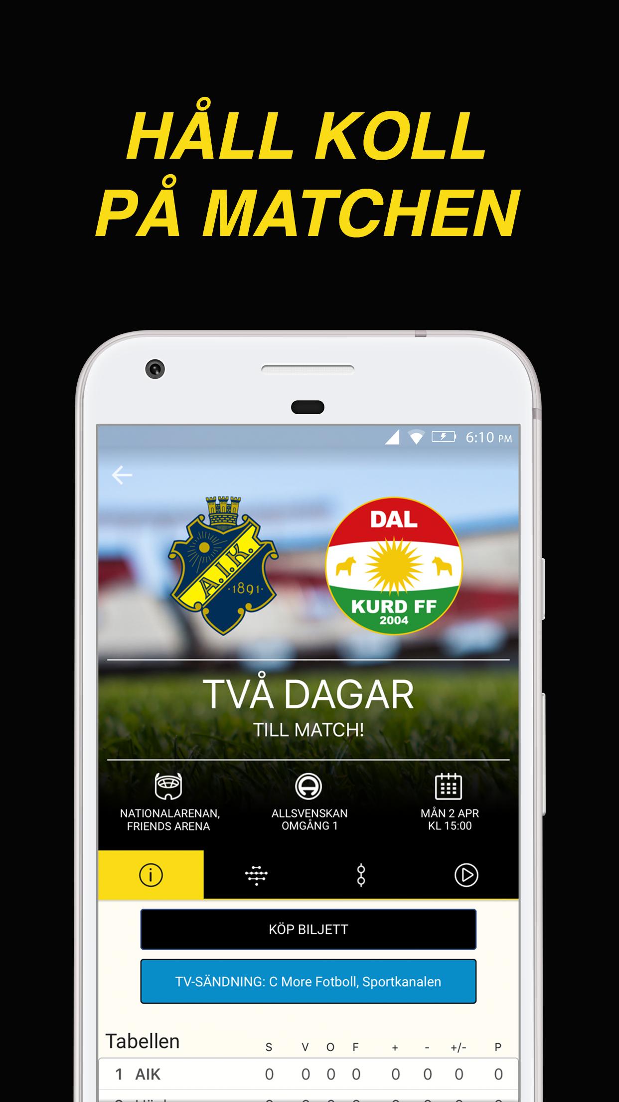 AIK Fotboll Live for Android - APK Download