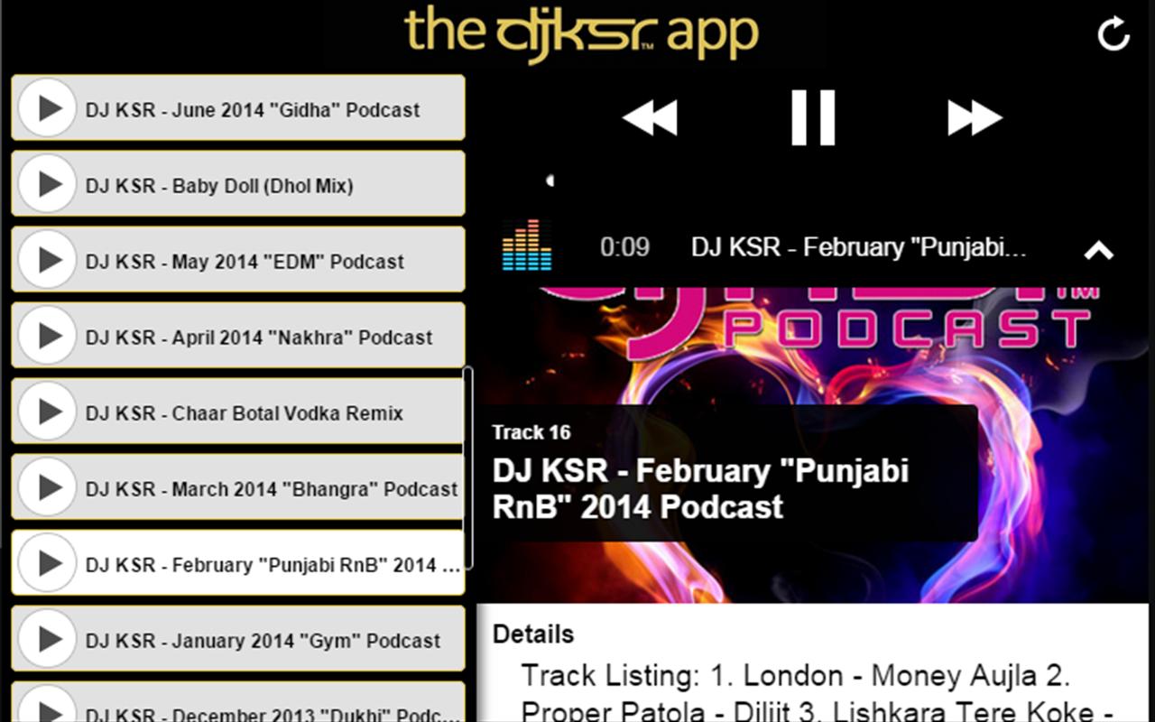 ... The DJ KSR App apk screenshot ...