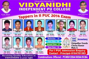 Vidyanidhi PU College Tumkur poster