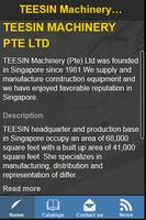 Teesin Machinery Pte Ltd 海報