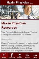 Maxim Physician Resources Cartaz