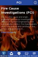 Fire Cause Investigations/FCI الملصق