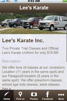 Lee's Karate Inc. Affiche