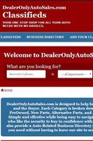 Dealer Only Auto Sales Affiche