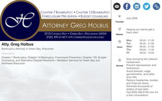 Atty. Gregory A. Holbus screenshot 2