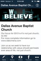 Dallas Avenue Baptist Church plakat