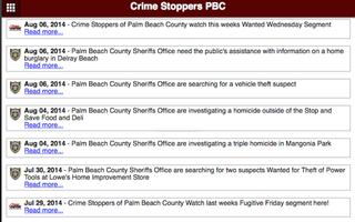 Crime Stoppers of PBC Affiche