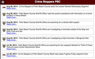 Crime Stoppers of PBC Cartaz