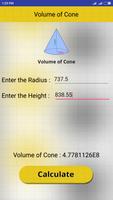 Cone & Cone volume Calculator capture d'écran 2