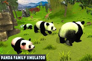 Poster Wild Panda Family Jungle Sim
