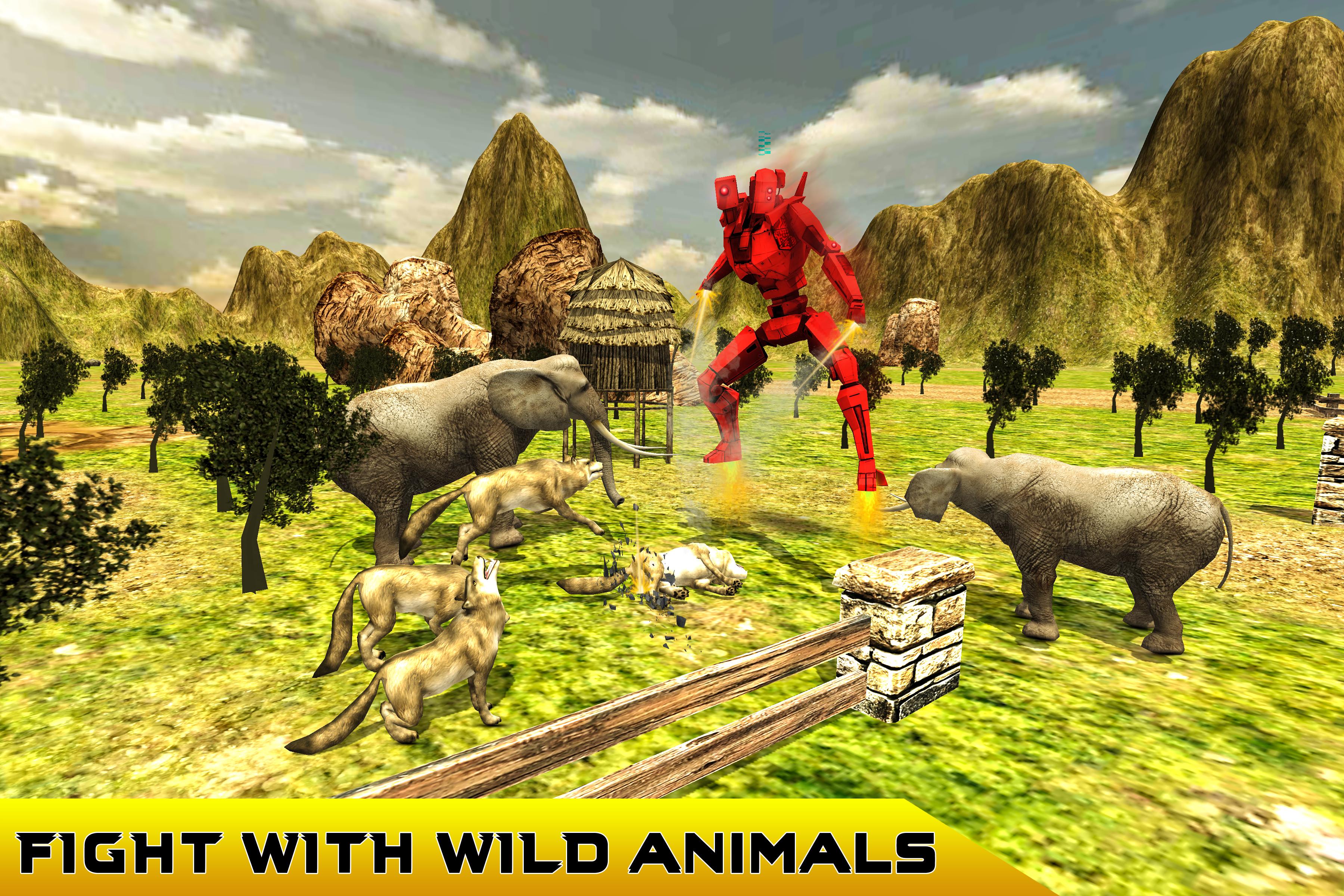 Flying Robot Vs Wild Animals For Android Apk Download - roblox opossum wild forest survival animals video