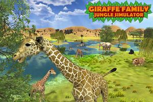 Giraffe Family Jungle Simulator Affiche