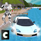 Robot Car: Angry Blue Shark icon