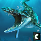 Monstruo del mar Megalodon icono