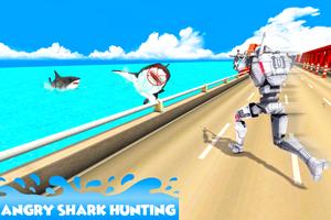 Shark Hunter Police Robot Affiche