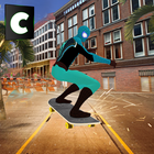 Spider Skating Boy City Hero icône