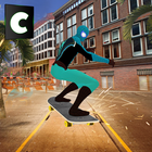 Spider Skating Boy City Hero آئیکن