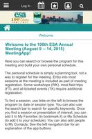ESA 2015 Annual Meeting 截图 1
