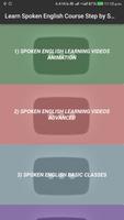 Learn Spoken English Course Step by Step VIDEO App Affiche