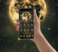 Constellation Galaxy Gold Moon Theme screenshot 1