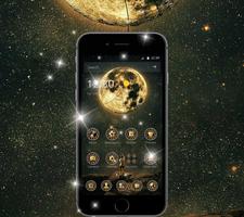 Constellation Galaxy Gold Moon Theme screenshot 2