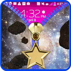 Space lock screen simulated