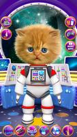 Talking baby cat in space poster